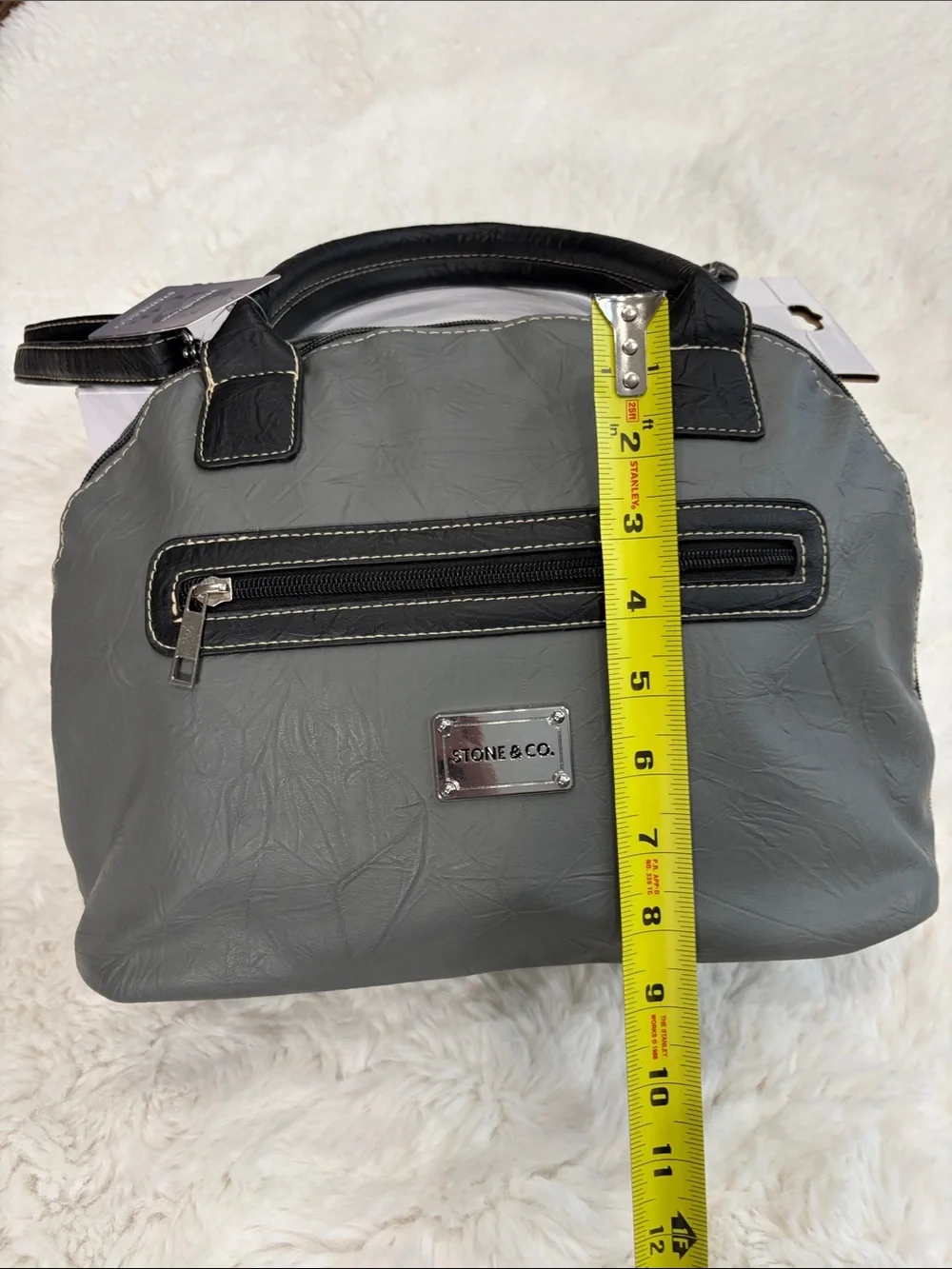 Stone & Co. Gray and Black Women’s Shoulder Satchel - Picture 14 of 17